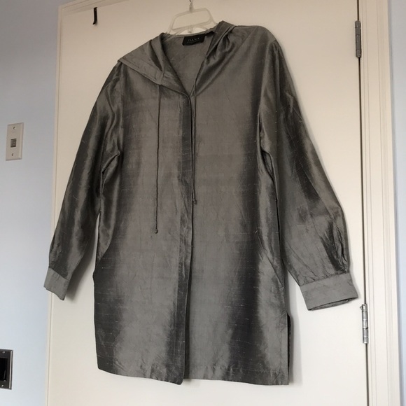 Dana Buchman grey silk jacket - Picture 2 of 15